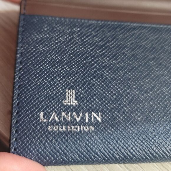 Lanvin Blue CARD Wallet Sleek Minimalist Design LIKE NEW WITH COA - Picture 10 of 12